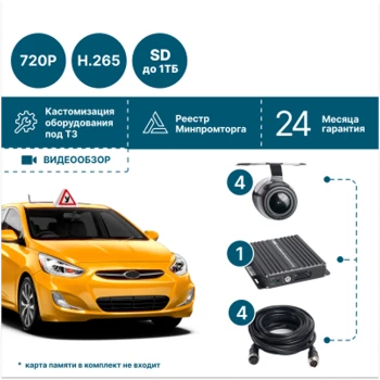 для автошколы на 4 камеры NSCAR 401 HD